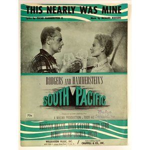 Vintage 1949 Sheet Music South Pacific Vocal Selection Rodgers Hammerstein II‎
